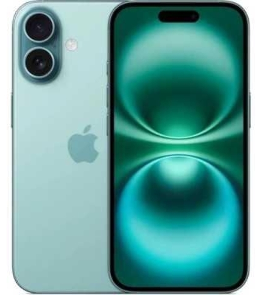 Смартфон Apple iPhone 16 A3287, 8/128Gb, бирюзовый