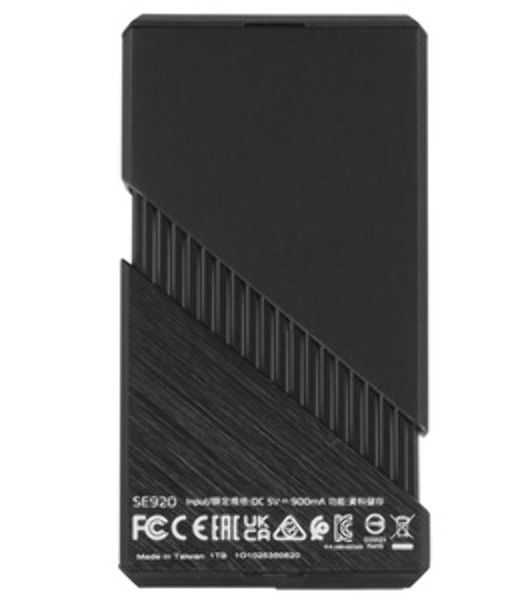 Внешний SSD ADATA SE920, 1Tb, USB 4 Type-C, R/W 3800/3700, черный