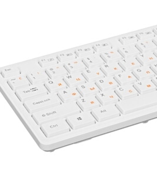 Клавиатура проводная Acer OKW123, USB, белый