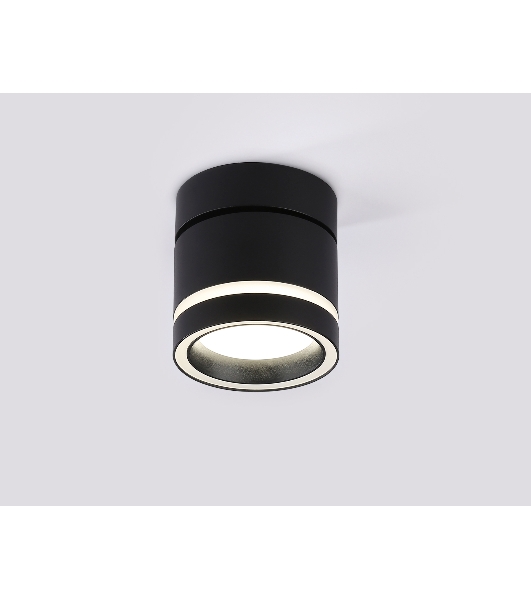 Светильник Ambrella light TA1445 BK/FR черный/белый матовый GX53 max 12W D85*90