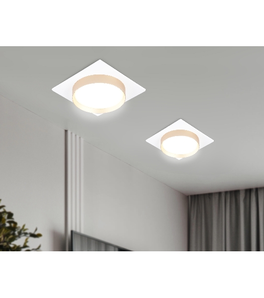 Светильник Ambrella light TN5230 WH/GD белый/золото GX53 max 12W 110*110*35