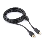 Кабель Gembird USB 2.0 PRO для соед. 3.0м AM/BM позол.конт., фер.кол., пакет, фото 1