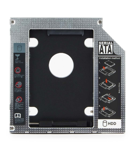 Контейнер для HDD Gembird MF-95-02 Низкопрофильный адаптер для 2.5-дюймового накопителя в отсек 5.25 дюйма, 12 мм