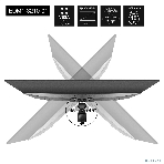 Настольное крепление ExeGate EDM1-3210-01 (кронштейн для одного монитора 15'-32', VESA 75x75, 100x100, макс. нагрузка 10 кг, наклон -45°/+45°, поворот -45°/+45°, вращение 360°, 2 способа крепления: сквозное и струбцина, черный), фото15