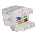 Модуль розеточный с индикатором Keystone, RJ45, кат.5E, UTP, 180 градусов, с индикатором, белый, фото 1