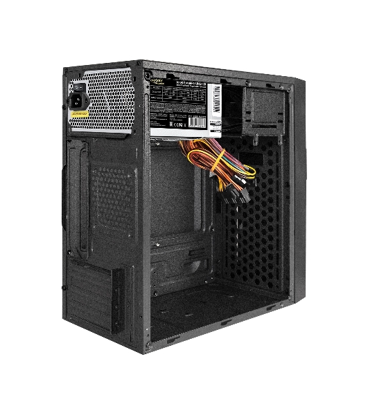 Компьютерный корпус Minitower ExeGate BAA-105-01-UNS400 (mATX, БП UNS400 с вент. 12см, 2*USB, аудио, черный)