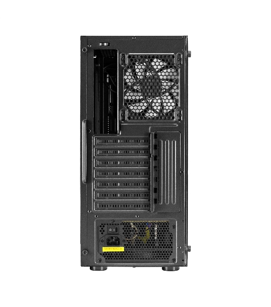 Компьютерный корпус Miditower ExeGate EVO-9211-450NPX (ATX, БП 450NPX с вент. 12см, с окном, 2хUSB+1хUSB3.0, HD аудио, черный, 1 вент. с RGb подсветкой)