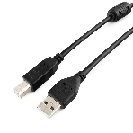 Кабель Gembird USB 2.0 PRO для соед. 3.0м AM/BM позол.конт., фер.кол., пакет, фото3