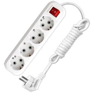 Удлинитель 4х2 м с заземл. 16А IP20 S-304 с выкл. ПВС 3х1 UNIVersal 9634419