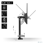 Настольное крепление ExeGate EDM1-3210-01 (кронштейн для одного монитора 15'-32', VESA 75x75, 100x100, макс. нагрузка 10 кг, наклон -45°/+45°, поворот -45°/+45°, вращение 360°, 2 способа крепления: сквозное и струбцина, черный), фото14