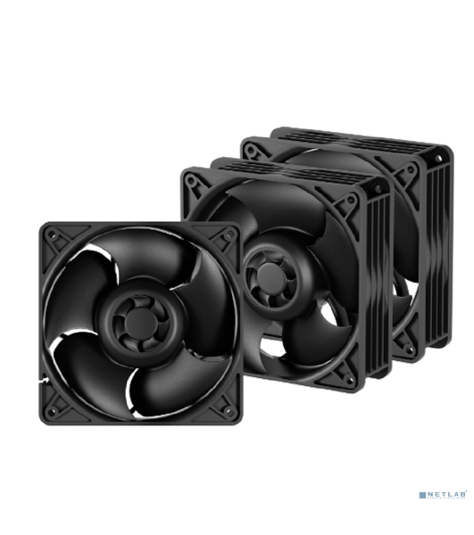 Комплект вентиляторов для корпуса Arctic S12038-8K 3 Pack черный, 120 мм, 8000 об/мин, 4 pin
