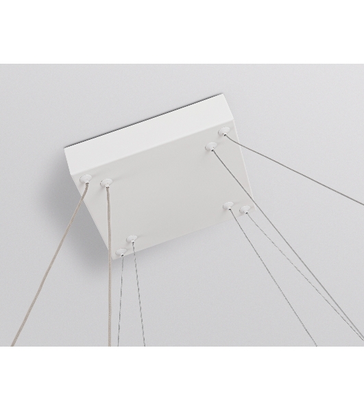 Подвесной светодиодный светильник Ambrella light FL5595/2+8 WH белый 60W 3000K/4200K/6400K 600*600*1300 (без ПДУ)