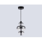Подвесной светодиодный светильник Ambrella light LH11057 BK/SM черный/дымчатый 18W 3000K D230*350, фото5