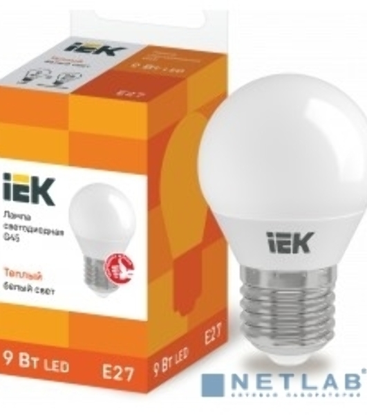 Лампа cветодиодная IEK LLE-G45-9-230-30-E27 ECO G45 шар 9Вт 230В 3000К E27