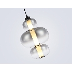 Подвесной светодиодный светильник Ambrella light LH11057 BK/SM черный/дымчатый 18W 3000K D230*350, фото4