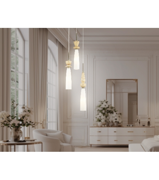 Светильник Ambrella light LH75367/3 GD/WH золото/белый G9*3 max 28W D270*1500