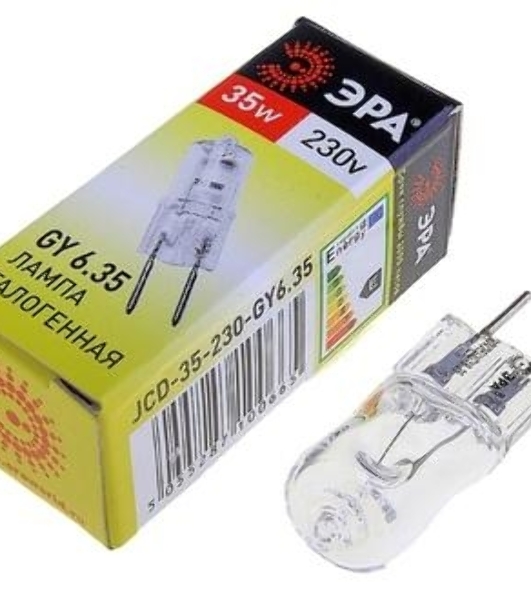 Лампа галогенная ЭРА GY6.35-JCD-35W-230V(100/1000/35000)