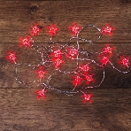 Гирлянда светодиодная Neon-night 'Звездочки' 20 LED красные 2,8 метра, фото 1