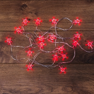 Гирлянда светодиодная Neon-night 'Звездочки' 20 LED красные 2,8 метра