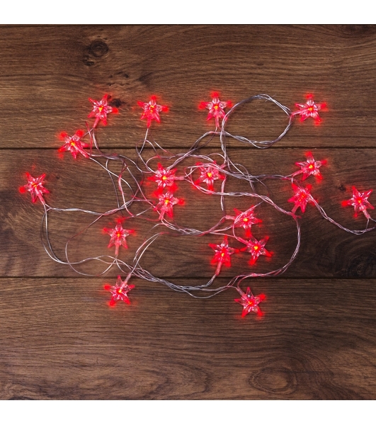 Гирлянда светодиодная Neon-night 'Звездочки' 20 LED красные 2,8 метра