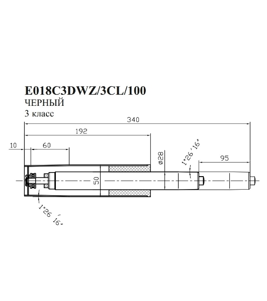 Газлифт Бюрократ E018 E018C3DWZ/3CL/100 черный