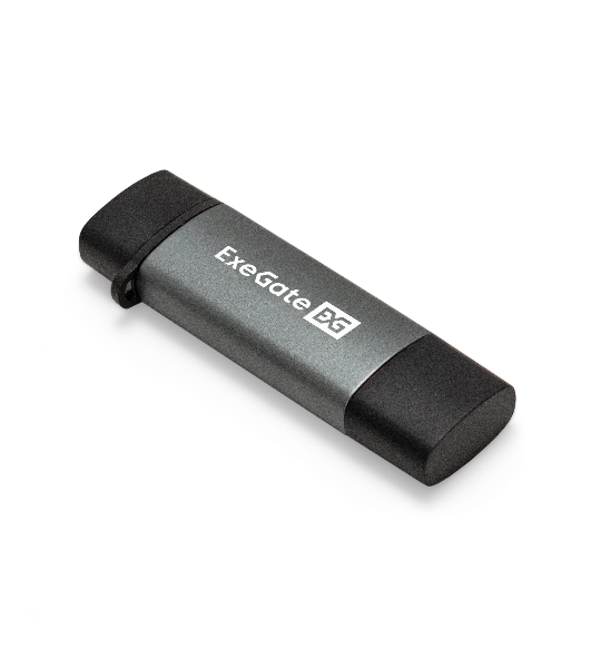 Кард-ридер ExeGate CR-201CA/серый/SDXC/SDHC/SD/microSDXC/microSDHC/microSD/USB Type-A/Type-C/алюминий
