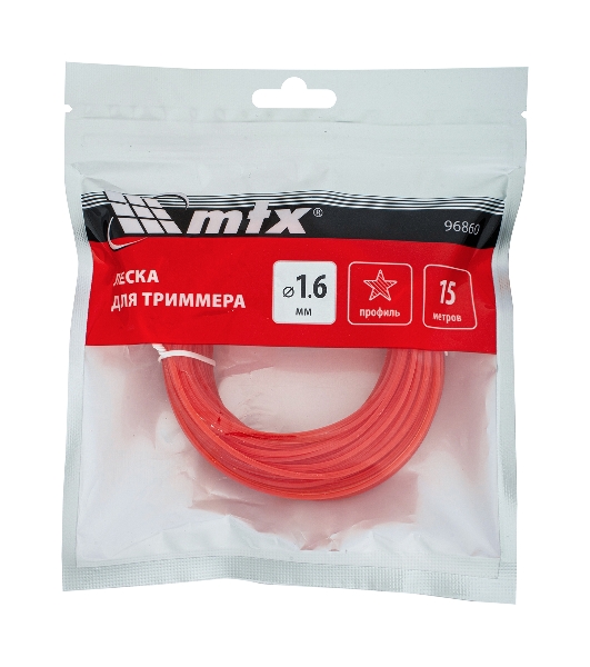 Леска для триммера MTX звезда 1,6 мм х 15 м