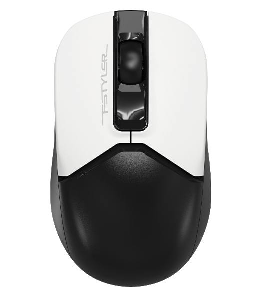 Мышь беспроводная A4Tech Fstyler FG12 белый/черный, 1200 dpi, радиоканал, USB, кнопки - 3
