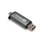 Кард-ридер ExeGate CR-201CA/серый/SDXC/SDHC/SD/microSDXC/microSDHC/microSD/USB Type-A/Type-C/алюминий, фото6