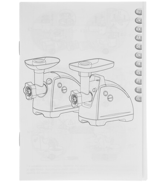Мясорубка электрическая Moulinex ME682832 черный, 2000 Вт, 2.6 кг/мин, реверс, защита от перегрузки, насадки - 4