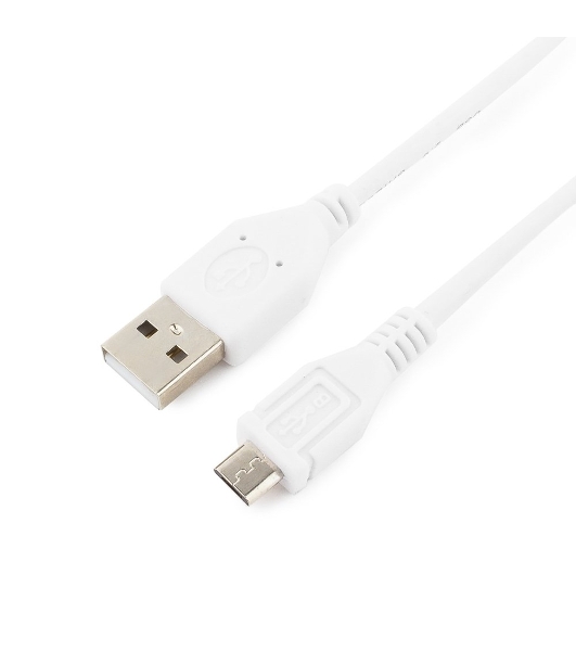 Кабель Gembird/Cablexpert AM/microBM 5P, 0.5м, экран, белый, пакет