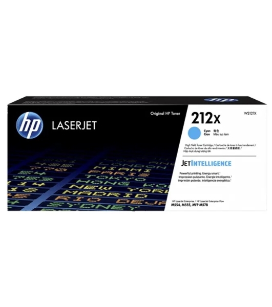 Картридж лазерный HP 212X W2121X голубой для HP CLJ Enterprise M554/M555
