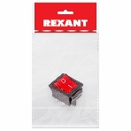 Выключатель клавишный Rexant 250V 16А (4с) ON-OFF красный с подсветкой (RWB-502, SC-767, IRS-201-1) Индивидуальная упаковка 1 шт, фото 1