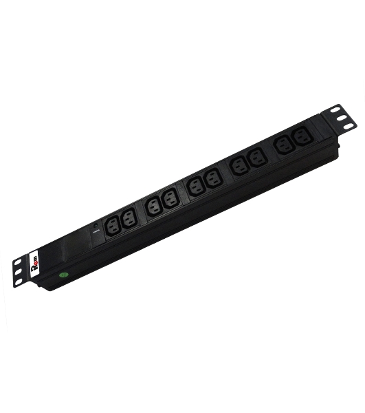 Аксессуар ЦМО Блок розеток Rem-10 без шнура с инд., 10 IEC 60320 C13, вход IEC 60320 C14, 10A, алюм., 19' (R-10-10C13-I-440-Z)