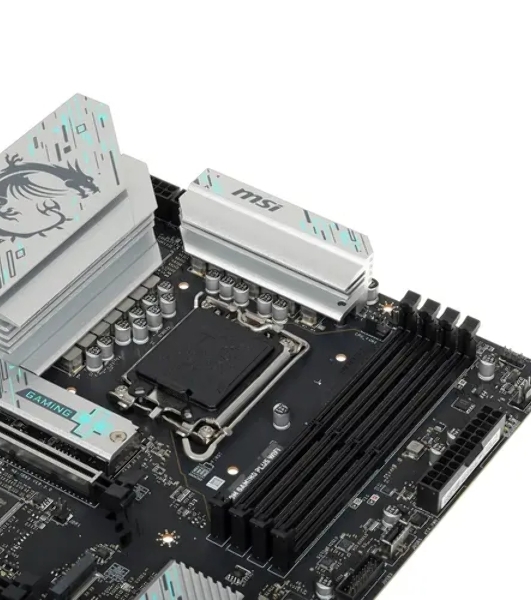 Материнская плата MSI B760M GAMING PLUS WIFI, LGA 1700, Intel B760, 4xDIMM DDR5, 4xSATA, 2xM.2, 1xPCI-E 4.0 x16, 1xPCI-E 3.0 x1, 2xHDMI, 2xDP, 1x 2.5Gb LAN, 2xUSB-A 3.2 Gen 2, 4xUSB 2.0, Micro-ATX