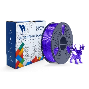 Филамент NVPrint PLA+ Trasparent Purple для 3D печати диаметр 1.75мм длина 330 метров масса 1 кг