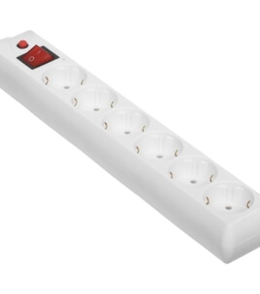 Сетевой фильтр Buro 600SH-5-W 5 м, 6 розеток, белый, коробка