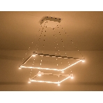 Подвесной светодиодный светильник Ambrella light FL5595/2+8 WH белый 60W 3000K/4200K/6400K 600*600*1300 (без ПДУ), фото3
