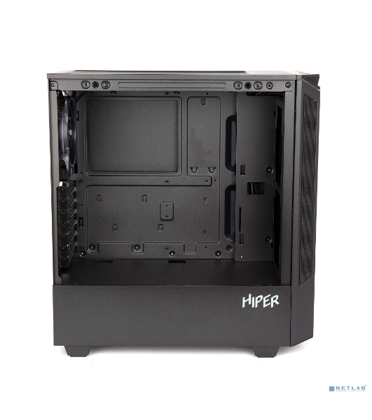 Компьютерный корпус Hiper PB81 черный без БП ATX 3x120мм 2xUSB2.0 2xUSB3.0 audio bott PSU