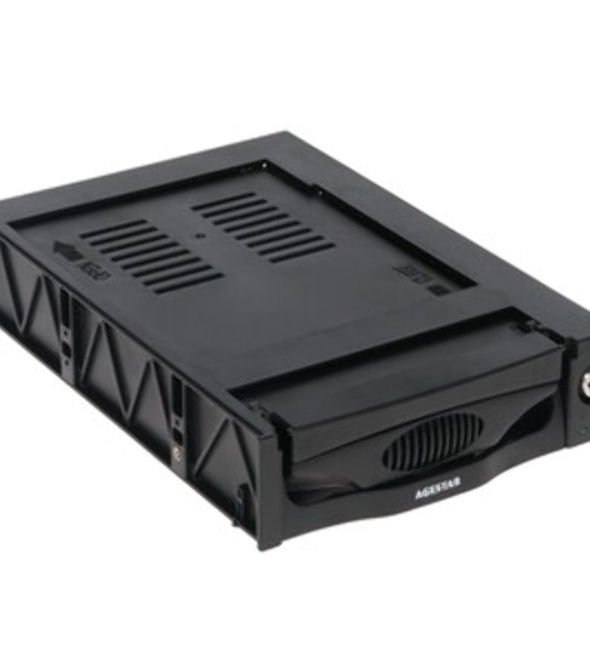 Сменный бокс для HDD AgeStar SR3P-SW-2F SATA пластик черный 3.5'