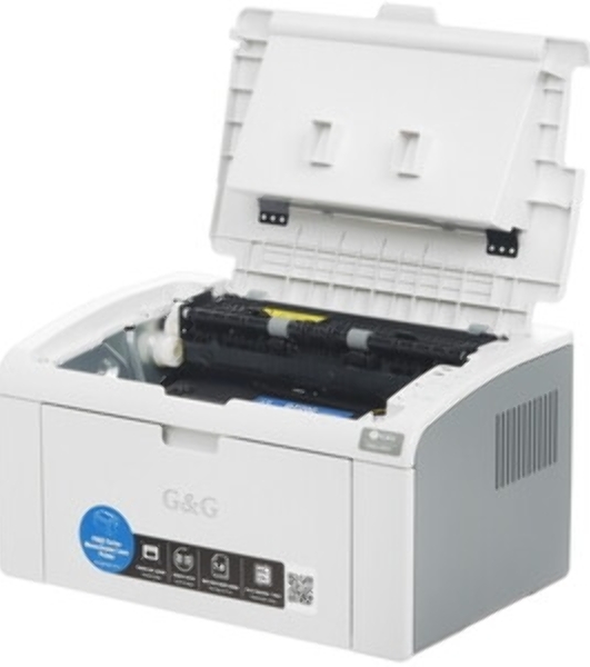 Принтер G&G P2022W A4, лазерный, черно-белый, 22 стр/мин, 1200x1200dpi, 800МГц, 126Мб, WiFi/USB, 1600стр/картридж, белый корпус (аналог Pantum P2500W, картридж GT202T)(P2022W)