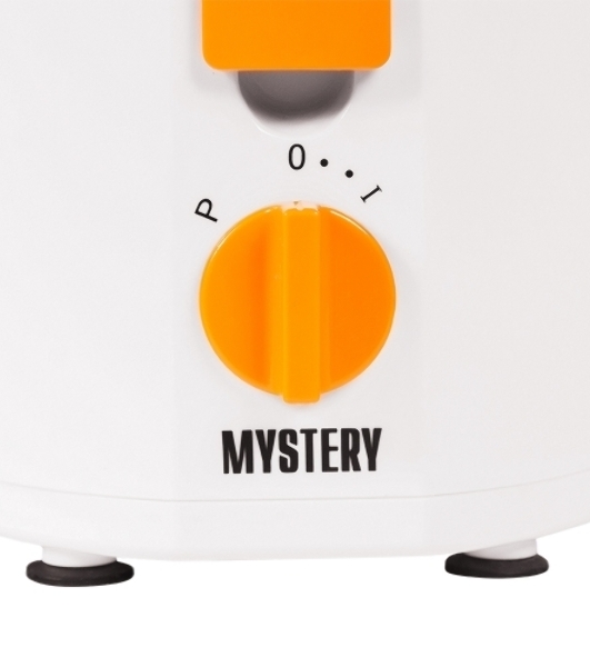 Соковыжималка Mystery MJE-1901 белый, центробежная, 900 Вт, 900 мл, механическое