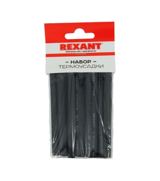 Термоусаживаемые трубки Rexant STANDARD 2:1 (Набор 18шт.)