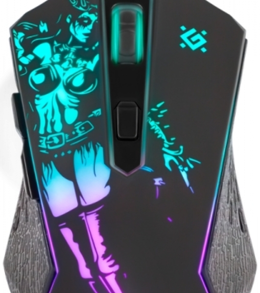 Мышь проводная Defender Sin'Sister GM-933 черный, 7200 dpi, USB, кнопки - 6