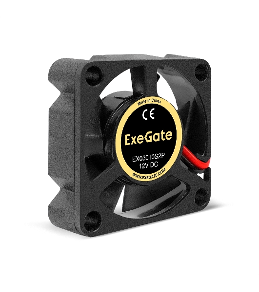Вентилятор для корпуса ExeGate EX03010S2P черный, 30 мм, 10000 об/мин, 28.5 дБ, 2 pin