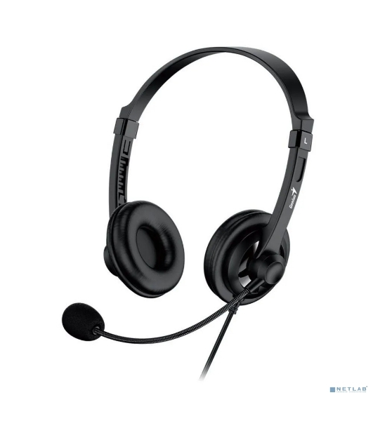 Гарнитура Genius HS-230U чёрный, проводная, USB