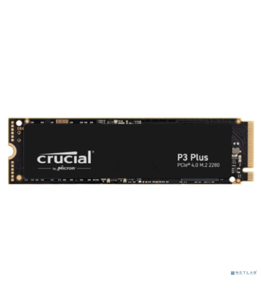 Накопитель SSD Crucial P3 Plus, 2Tb, PCIe 4.0 x4, M.2 2280, NVMe, R/W 5000/4200