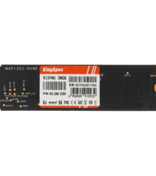 Накопитель SSD KingSpec NX-256, 256Gb, PCIe 3.0 x4, M.2 2280, NVMe, R/W 3400/3100