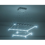 Подвесной светодиодный светильник Ambrella light FL5595/2+8 WH белый 60W 3000K/4200K/6400K 600*600*1300 (без ПДУ), фото 1
