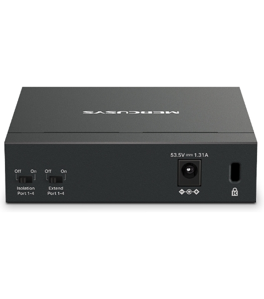 Коммутатор настольный Mercusys MS105GP с 5 гигабитными портами (4 порта PoE+)